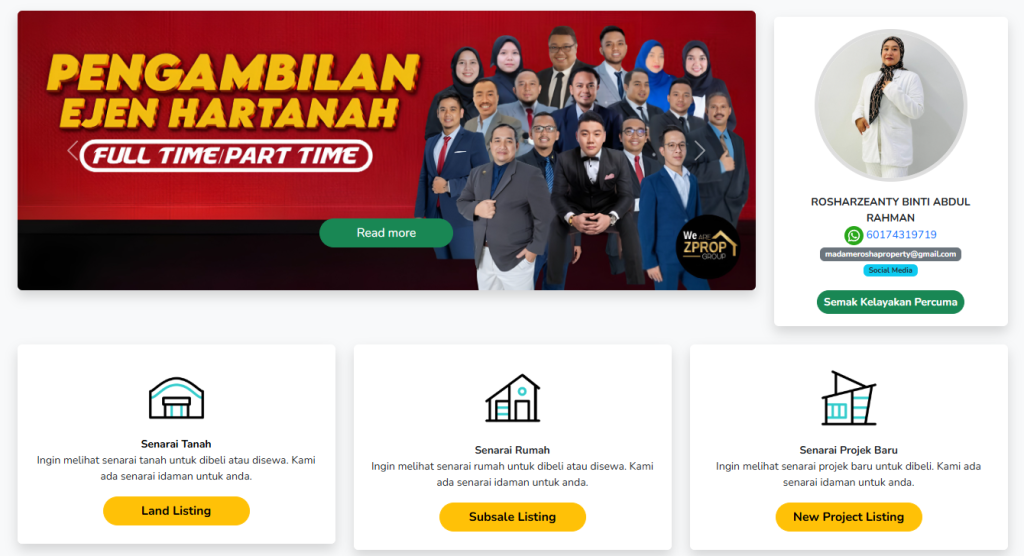 Khidmat perunding hartanah yang dipercayai dan berdaftar di Malaysia. Konsultasi hartanah percuma disediakan